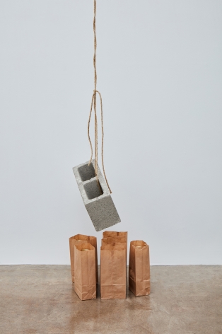 Bas Jan Ader&nbsp;, Light vulnerable objects threatened by eight cement bricks